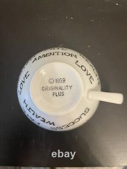 RARE 1959 THE GYPSY TEACUP By ORIGINALITY PLUS Tea-Leaf-Reading Cup + Saucer Set
