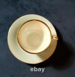 RARE! Antique Hand Painted Backauer German BPM Tea Cup & Saucer Schloss Schwerin