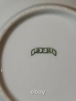 RARE! Antique Hand Painted Backauer German BPM Tea Cup & Saucer Schloss Schwerin