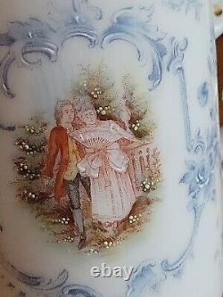 RARE Antique Hand Painted Portrait RC ROSENTHAL Germany Chocolate Tea Cup Saucer