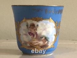 RARE Antique Sevres Chateau de St. Cloud S. 46. Signed Tea Cup France 1846