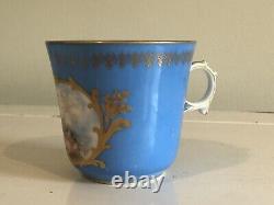 RARE Antique Sevres Chateau de St. Cloud S. 46. Signed Tea Cup France 1846