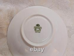RARE Aynsley 4 Large Cabbage Roses Teacup & Saucer Set Solid Pink with Gold Trim