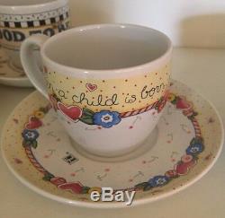 RARE FIND Mary Engelbreit Tea Cup & Saucer Collection (12 full sets) UNUSED