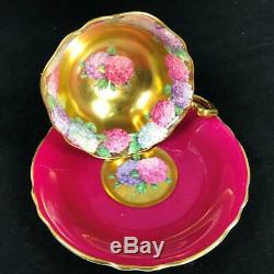 RARE Paragon Heavy Gold Centers Floating HYDRANGEA Garland Cup Saucer A1570/5