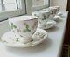 Rare! Wedgwood Wild Strawberry Set Of 4 Tea Cup And Saucers Unused! Made In Uk