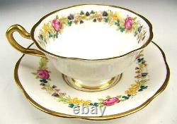 ROSINA CORONATION OF H. M QUEEN ELIZABETH JUNE 2nd 1953 GOLD CUP & SAUCER TEACUP
