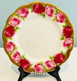 ROYAL ALBERT Trio TEA CUP SAUCER SALAD PLATE Heavy Gold OLD ENGLISH ROSE