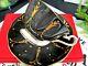 Royal Albert Tea Cup And Saucer Black And Raised Gold Gilt Avon Shape Teacup 40s