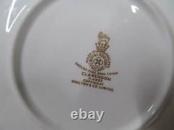 ROYAL DOULTON tea cup and saucer 7 trio sets Clarendon gold gilt teacup England