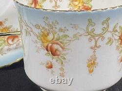 Rare ATQ Aynsley Tea Cup & Saucer Hand Painted Textured Roses Circa 1905-1925