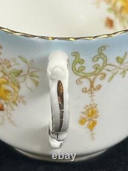 Rare ATQ Aynsley Tea Cup & Saucer Hand Painted Textured Roses Circa 1905-1925