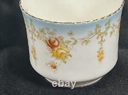 Rare ATQ Aynsley Tea Cup & Saucer Hand Painted Textured Roses Circa 1905-1925