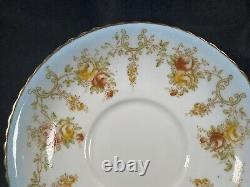 Rare ATQ Aynsley Tea Cup & Saucer Hand Painted Textured Roses Circa 1905-1925