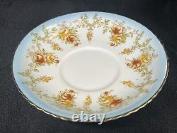 Rare ATQ Aynsley Tea Cup & Saucer Hand Painted Textured Roses Circa 1905-1925