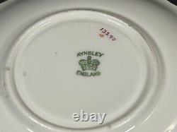 Rare ATQ Aynsley Tea Cup & Saucer Hand Painted Textured Roses Circa 1905-1925