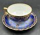 Rare Antique Haviland Limoges Tea Cup And Saucer Demitasse Cobalt Blue And Gold