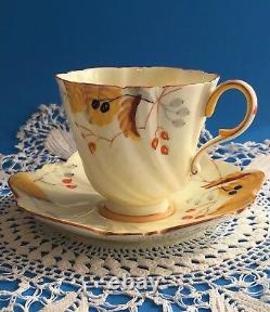 Rare Antique ORIGINAL Royal Paragon Cup & Saucer By Appointment YELLOW England