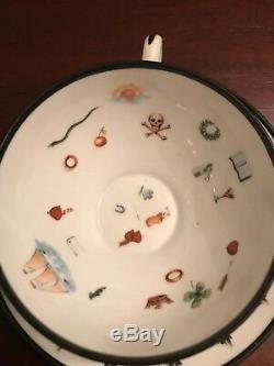 Rare Antique PETERSYN Fortune Telling Teacup Pagan Wiccan Witches Tea Leaves