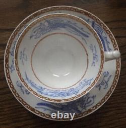 Rare Antique Spode Porcelain Teacup And Coffee Trio Chinoiserie Pattern 2638