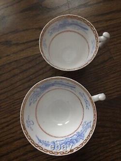 Rare Antique Spode Porcelain Teacup And Coffee Trio Chinoiserie Pattern 2638