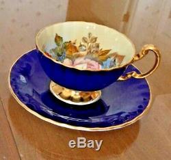 Rare, Aynsley Bone China, Hand Painted, Teacup & Saucer, Signed By J. A. Bailey