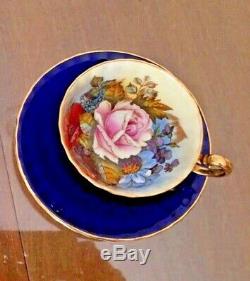 Rare, Aynsley Bone China, Hand Painted, Teacup & Saucer, Signed By J. A. Bailey