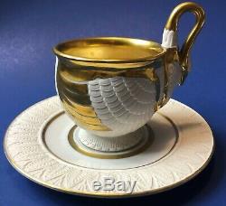 Rare Ernst Bohne Sogne Swan Tea Cup and Saucer