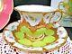 Rare Meissen Tea Cup And Saucer Dreamence, B Form Shape Teacup Floral Raised