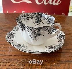 Rare Shelley Black Dainty Cup And Saucer Excellent