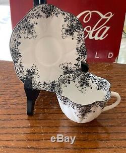 Rare Shelley Black Dainty Cup And Saucer Excellent