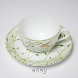 Raynaud Limoges Histoire Naturelle Wing Song Butterly Floral Teacup and Saucer
