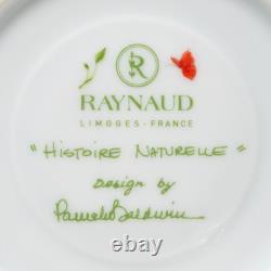 Raynaud Limoges Histoire Naturelle Wing Song Butterly Floral Teacup and Saucer