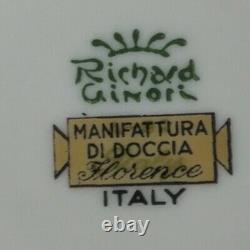 Richard Ginori Perugia SIX (6) Cups and Saucers Fruits Gold Rim