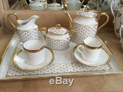 Richard Ginori Tea Set by Gio Ponti Teapot, Creamer, Sugar + 2 Cups & Saucers