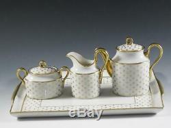 Richard Ginori Tea Set by Gio Ponti Teapot, Creamer, Sugar + 2 Cups & Saucers
