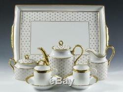 Richard Ginori Tea Set by Gio Ponti Teapot, Creamer, Sugar + 2 Cups & Saucers