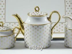 Richard Ginori Tea Set by Gio Ponti Teapot, Creamer, Sugar + 2 Cups & Saucers