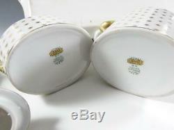 Richard Ginori Tea Set by Gio Ponti Teapot, Creamer, Sugar + 2 Cups & Saucers