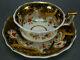 Ridgway 2/1015 Orange Floral Cobalt & Gold Tea Cup & Saucer Circa 1825 A