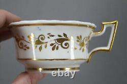 Ridgway 2/1015 Orange Floral Cobalt & Gold Tea Cup & Saucer Circa 1825 A