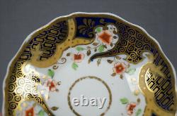 Ridgway 2/1015 Orange Floral Cobalt & Gold Tea Cup & Saucer Circa 1825 A