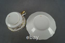 Ridgway 2/1015 Orange Floral Cobalt & Gold Tea Cup & Saucer Circa 1825 A