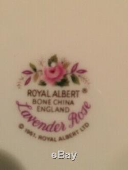 Royal Albert Bone China Lavender Rose 6 Piece Tea Set