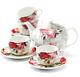 Royal Albert Country Rose Chintz Tea Set 9 Piece Teapot 4 Cups & 4 Saucers New