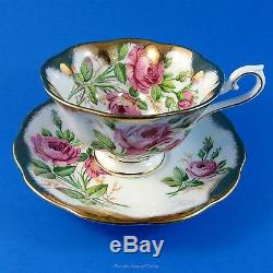 Royal Albert Heavy Gold with Pink Roses Tea Cup and Saucer Set