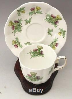 Royal Albert Highland Thistle Set Tea Pot, Cups & Saucers, Dessert Cake Plates