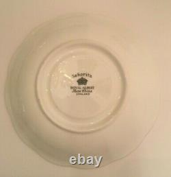 Royal Albert Senorita Black Lace Footed Cup And Saucer Set Bone China England