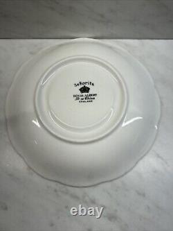 Royal Albert Tea Cup Seniorita Tea Cup & Saucer Black Lace/Rose Preowned