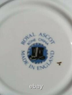 Royal Ascot Teacup SOCIETY Rose Genuine Bone China England Tea Cup Saucer Set